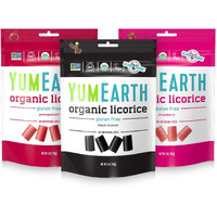 Yumearth Organic Licorice Lovers Variety Pack, 5Oz(Pack Of 6), Allergy Friendly, Strawberry, Pomegranate, Black Licorice, Gluten Free, Non-Gmo, Vegan, No Artificial Flavors Or Dyes