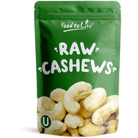 Food To Live Raw Cashews, 1 Pound - Non-Gmo Verified, Deluxe Whole Nuts, Unsalted, Unroasted, Size W-320, Vegan, Kosher, Bulk