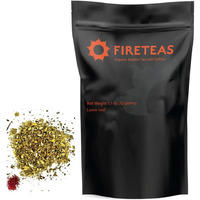 Fire Teas Organic Mullein Leaf Herbal Tea W/Ginger & Saffron - Respiratory & Lung Cleanse Herbal Tea, Mucous Membranes Support, Great Health Benefits, Loose Leaf -