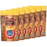 Knotty Pretzels - ""The Official Pretzel Of Beer"" 7.5 Ounce Individual Seasoned Pretzel In Resealable Snack Bags - Honey Mustard (6 Pack)
