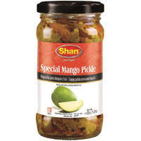 Shan Special Mango Pickle 10.58 Oz (300G) - Peeled, Destoned And Pickled Mango In Oil - Perfect Accompaniment To Everyday Meals - Suitable For Vegetarians - Airtight Pet Jar