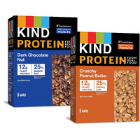 Kind Protein Bars, Variety Pack, Dark Chocolate Nut, Crunchy Peanut Butter, Healthy Snacks, 10 Count
