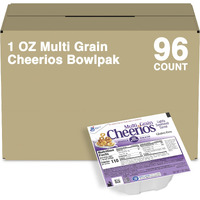 Multigrain Cheerios Cereal Single Serve Bowl, Heart Healthy Breakfast Cereal, Gluten Free Cereal With Whole Grain Oats, 1 Oz, 96 Count