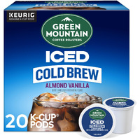 Green Mountain Coffee Roasters Almond Vanilla Iced Cold Brew Coffee, Single Serve Keurig K-Cup Pods, 20-Count Box