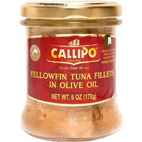 Callipo Solid Light Tuna In Olive Oil In A Glass Jar - 6 Oz (170 G) (Pack Of 6)