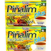 Pinalim Plus Tea Enhanced With Aguaje Peruano And Artichoke Heart La Formula Original De Pinalim Mas Aguaje Y Corazon De Alcachofa Mas Fuerte Healthy Antioxidant Formula, Caffeine Free All Natural Cleanse Digestive Tea Pack Of 2 | 60 Ct.