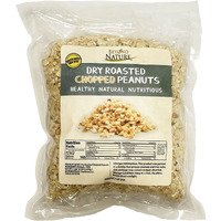 Beyond Nature Dry Roasted Chopped Peanuts - Unsalted 1 Pound (16 Oz) Vacuum Sealed, Non Gmo, No Oil & No Salt, Low Carb, Keto Friendly & Vegan Snack