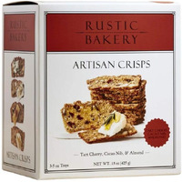 Rustic Bakery Artisan Crisps - Tart Cherry, Cacao Nib, & Almond - Artisan Crackers For Cheese Platter Or Snacking - Slightly Sweet Cracker For Cheese Pairing - Made In California - Pack Of 3 - 5 Oz Trays