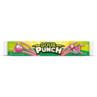 Sour Punch Straws, Watermelon Fruit Flavor, 2Oz Tray (24 Pack), Soft & Chewy Candy