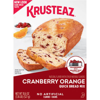 Krusteaz Cranberry Orange Quick Bread Mix, Made With Real Cranberries & Orange Zest, 18.6 Oz Boxes (Pack Of 12)