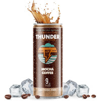 Thunder Coffeemilk - 11 Oz Aussie Style Cold-Brewed Canned Coffee (Latte), Convenient Coffee Can For Grab & Go, Natural Protein-Rich Cold Brewed Coffee In Handy Cold Brew Cans, Mocha, 12 Pack