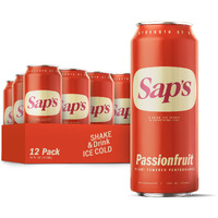 Saps Rapid Rehydration Sports Drink - 12 Cans, Passionfruit With Electrolytes And Adaptogens For Workouts, Wellness - Zero Artificial Colors, Flavors, Or Sugars