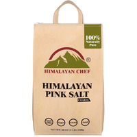 Himalayan Chef Himalayan Pink Salt - 5 Lbs Coarse Grain Bulk Bag - 100% Natural And Pure Gourmet Crystals, Contains 84 Minerals, Table Salt, Kosher And Vegan | For Grinders & Salt Mills
