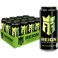 Reign Total Body Fuel, White Gummy Bear, Fitness & Performance Drink, 16 Fl Oz (Pack Of 12)