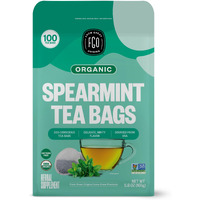 Fgo Organic Spearmint Leaf Tea, Eco-Conscious Tea Bags, 100 Count, Packaging May Vary (Pack Of 1)