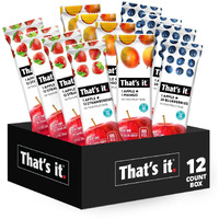 That's It. Variety Pack 100% Natural Real Fruit Bar, Best High Fiber Vegan, Gluten Free Healthy Snack, Paleo For Children & Adults, Non Gmo No Added Sugar, No Preservatives Energy Food (12 Pack)