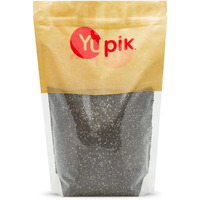 Yupik Raw Black Chia Seeds, 2.2 Lb, Gluten-Free, Kosher, Vegan, Natural Seeds, Plant-Based Superfood, Rich In Fiber, Source Of Omega-3, Ideal For Chia Pudding & Smoothies, Gels Easily