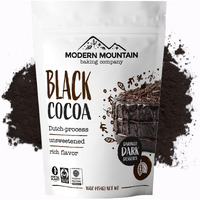 Black Cocoa Powder (1 Lb) Bake The Darkest Chocolate Baked Goods, Achieve Rich Chocolate Flavor, All-Natural Substitute For Black Food Coloring, Dutch-Processed Cocoa Powder, Unsweetened, Extra Dark, Fair Trade Certified