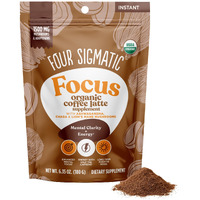 Focus Organic Mushroom Coffee Latte By Four Sigmatic | 1500Mg Adaptogens Per Serving | Lion's Mane, Chaga, Rhodiola, Ashwagandha & Mucuna For Energy, Focus, Positivity & Immune Support | 30 Servings