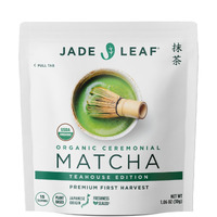 Jade Leaf Matcha Organic Ceremonial Green Tea Powder - Teahouse Edition - Premium First Harvest Ceremonial Grade- Authentic Japanese Origin (1.06 Ounce Pouch)
