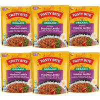 Tasty Bite Organic Madras Lentils, 10 Ounce, Pack Of 6, Ready To Eat, Microwavable Entree, Vegetarian