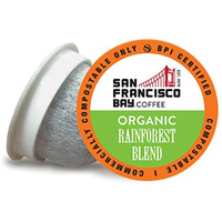 San Francisco Bay Compostable Coffee Pods - Organic Rainforest Blend (120 Ct) K Cup Compatible Including Keurig 2.0, Medium Dark Roast