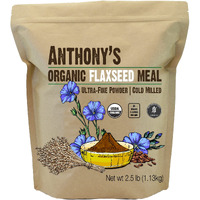Anthony's Organic Flaxseed Meal, 2.5 Lb, Gluten Free, Ground Ultra Fine Powder, Cold Milled, Keto Friendly