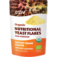 Loov Organic Non-Fortified Nutritional Yeast Flakes - Vegan, Gluten Free, Non-Gmo Unfortified Nooch - Good Source Of Natural B-Vitamins - No Added Salt Or Sugar - Resealable Bag, 8 Ounces (227 Grams)