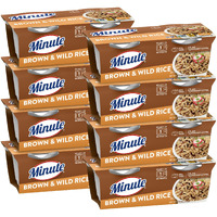 Minute Ready-To-Serve Brown And Wild Rice, Microwavable Rice Cups, 4.4-Ounce Cups, 2 Count, (Pack Of 8)