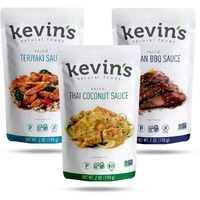 Kevin's Natural Foods Paleo Simmer Sauce Variety Pack - Stir-Fry Sauce, Gluten Free, No Preservatives, Non-Gmo - 3 Pack (Teriyaki/Thai Coconut/Korean Bbq)