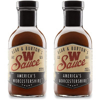 Bear And Burtons W Sauce | Distinctive Worcestershire Sauce Blend | Perfect For Steaks, Dressings & Marinades | 12 Oz - Pack Of 2