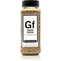 Spiceology - Greek Freak Mediterranean Spice Blend - All-Purpose Rubs, Spices And Seasonings - Use On: Chicken, Chickpeas, Beef, Seafood, Pork, Vegetables, Turkey, Potatoes And Salad Dressing - 16 Oz
