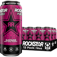 Rockstar Energy Drink Punched Berry Sangria, 16Oz Cans (12 Pack)