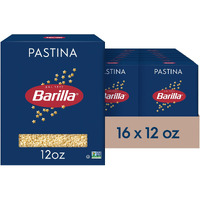 Barilla Pastina Pasta, 12 Oz. Box (Pack Of 16) - Non-Gmo Pasta Made With Durum Wheat Semolina - Kosher Certified Pasta