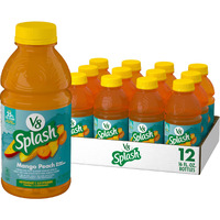 V8 Splash Mango Peach Flavored Juice Beverage, 16 Fl Oz Bottle (12 Pack)