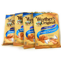 Werther's Chewy Caramels Candies Original Sugar Free, 1.46 Ounce Pack Of 4