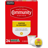 Community Coffee & Chicory 24 Count Coffee Pods, Medium-Dark Roast, Compatible With Keurig 2.0 K-Cup Brewers