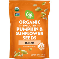Go Raw Organic Sprouted Pumpkin & Sunflower Seeds, 10 Oz, Sea Salted, Keto, Kosher, Superfood