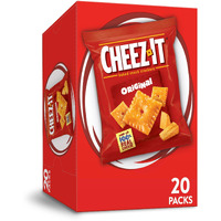 Cheez-It Cheese Crackers, Baked Snack Crackers, Lunch Snacks, Original, 20Oz Box (20 Packs)