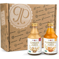 The Ginger People Ginger & Turmeric Juice Set | Digestion + Anti-Inflammatory | 8 Fl Oz (Pack Of 2)