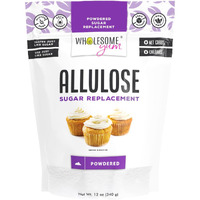Wholesome Yum Powdered Allulose Sweetener - Natural Keto Powdered Sugar Substitute - Non Gmo, Zero Carb, 0 Calorie, Sugar Free, No Aftertaste, Tummy Friendly - Confectioners Sugar Replacement (12 Oz)