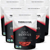 Terrasoul Superfoods Organic Goji Berries, 5 Lbs (5 Pack) - Large Size | Chewy Texture | Premium Quality | Lab-Tested