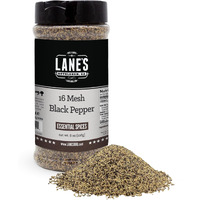 Lane's 16 Mesh Ground Pepper Seasoning, All-Natural Coarse Black Pepper Ground Spice, No Preservatives Coarse Ground Black Pepper, Made In Usa, 8 Oz