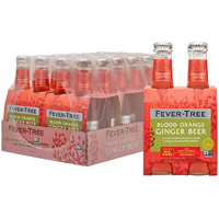 Fever Tree Blood Orange Ginger Beer - Premium Mixer - Refreshing Beverage For Cocktails & Mocktails. Naturally Sourced Ingredients, No Artificial Sweeteners Or Colors - 200 Ml Bottles - Pack Of 24