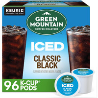 Green Mountain Coffee Roasters Iced Classic Black, Single Serve Keurig K-Cup Pods, Medium Roast Iced Coffee, 96 Count (4 Packs Of 24)