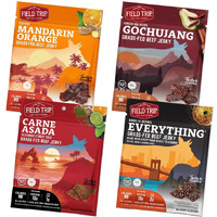 Field Trip Grass Fed Beef Jerky Variety Pack, Healthy Gluten Free Snacks, All Natural, Paleo-Friendly Meat Snacks With No Nitrates, Low Carb, High Protein Snacks, 2.2Oz Bag, 4 Pack