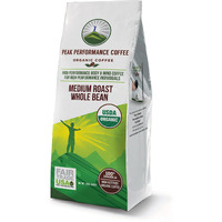Peak Performance High Altitude Organic Coffee. Fair Trade, Low Acid, Non Gmo, And Beans Full Of Antioxidants! Medium Roast Smooth Tasting Usda Certified Organic Whole Bean Coffee Bag