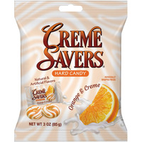 Creme Savers Orange And Creme Hard Candy | The Taste Of Fresh Orange Swirled In Rich Cream | The Original Classic Creme Savers Brought To You By Iconic Candy | 3Oz Bag (12 Count)