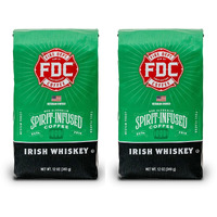Fire Department Coffee - Gives Back To Firefighters - Irish Whiskey Infused Ground Coffee - Medium Roast - Non-Alcoholic - Roasted In The Usa - Handcrafted With Premium Coffee Beans - Veteran Owned (12 Oz, Pack Of 2)
