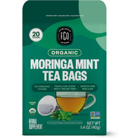 Fgo Organic Moringa Mint Tea, Eco-Conscious Tea Bags, 20 Count, Packaging May Vary (Pack Of 1)
